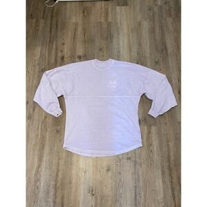 Walt Disney World Womens Lilac Purple Spirit Jersey Long Sleeve Shirt Size Small